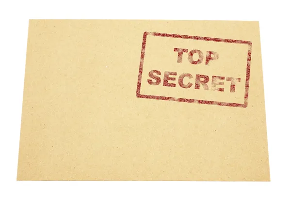 Mail kuvertet med en stämpel"top secret" — Stockfoto