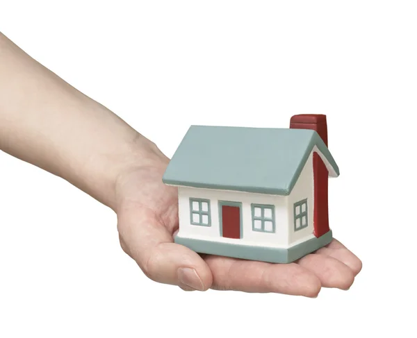 The house in human hands Stock Image