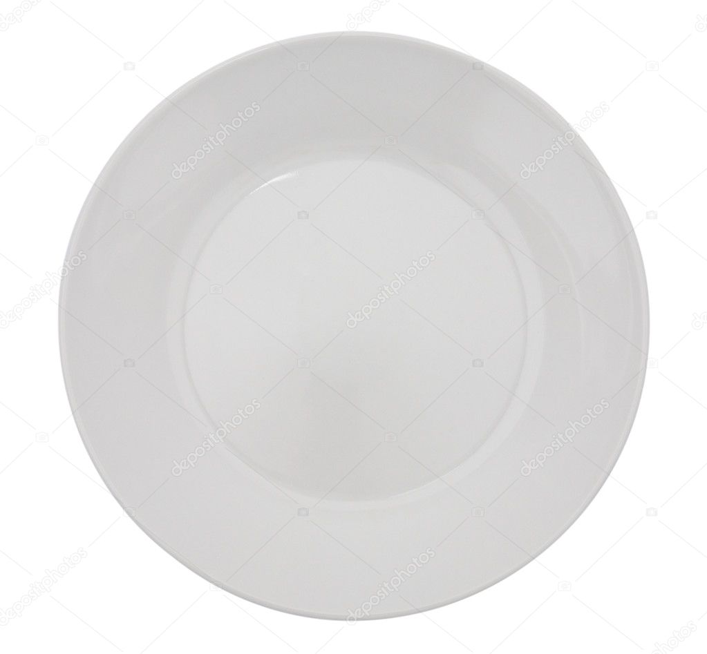 Clean white plate