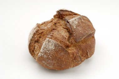 Beyaz arka plan üzerinde ekmek