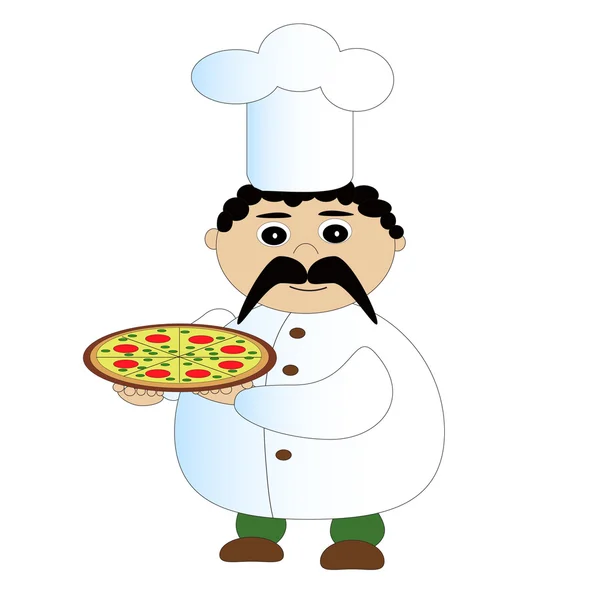 stock vector Italian chef