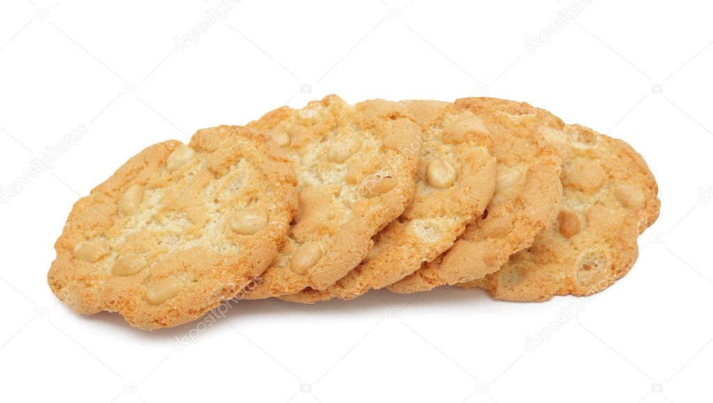 Pile of cookies stacked, isolated