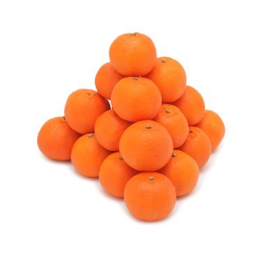 taze mandalina, izole yığını