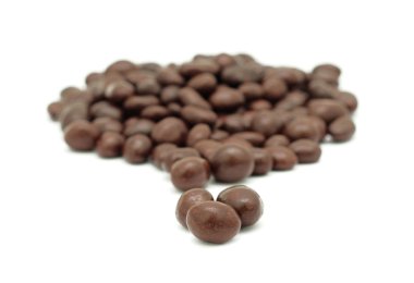 Chocolate covered almonds, isolated clipart