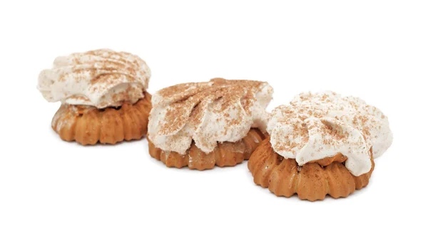Cream cakes, isolated — Stock Photo, Image