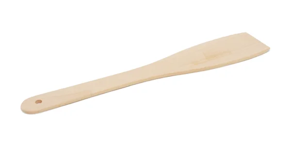Beautiful new wooden spatula, isolated — Stock Photo, Image
