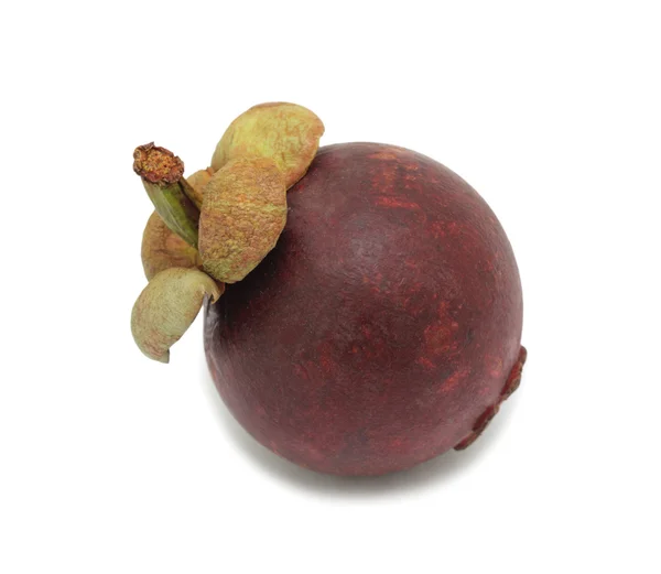 Пурпурный мангостин, изолированный — стоковое фото