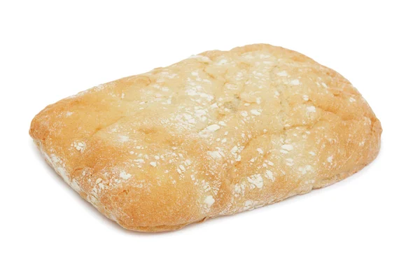 Ciabatta (włoski chleb), na białym tle — Zdjęcie stockowe