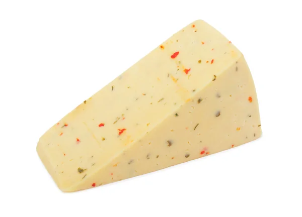 Stuk kaas, geïsoleerd — Stockfoto
