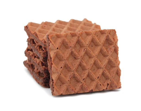 Chocolate waffles, isolated — Stock Photo, Image