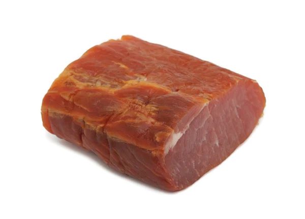 Копченое мясо, изолированное — стоковое фото