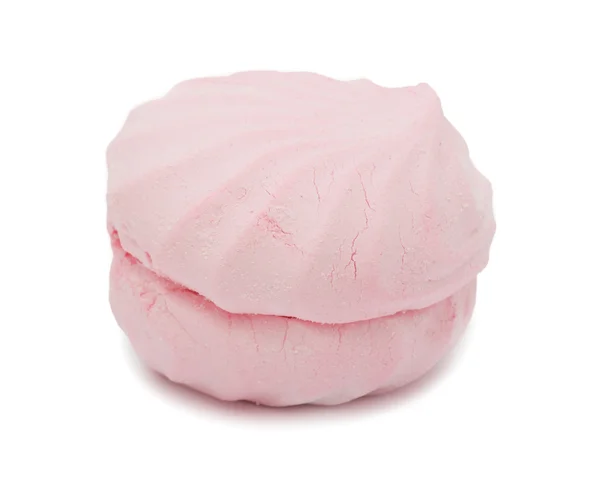 Pink marshmallow, isolated — Stock Photo, Image