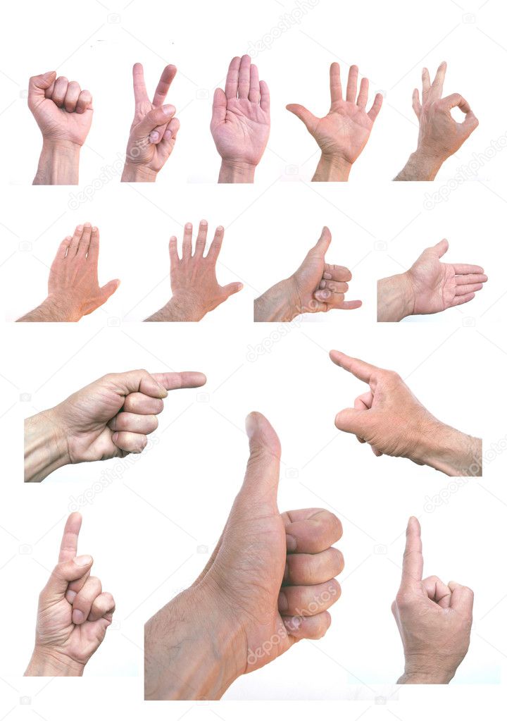 Gestures of hands