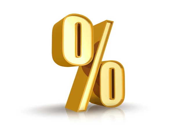 Porcentaje de oro — Foto de Stock