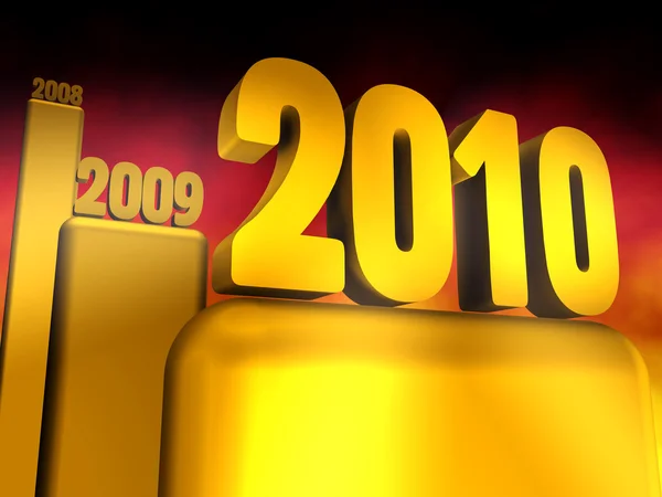 Gold Year 2010 — Stock Photo, Image