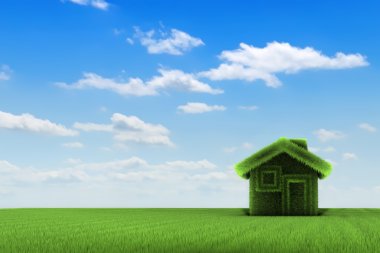 House and Field clipart