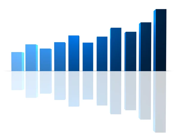 Gráfico azul de negócios — Fotografia de Stock