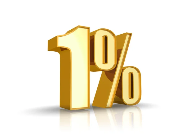 Gold One Percent — Stock Photo, Image