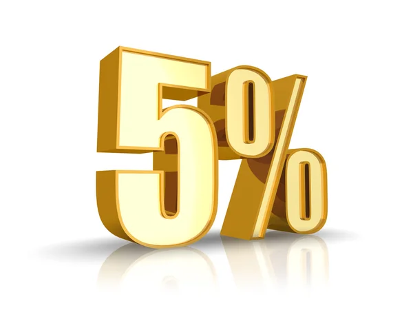 Gold Five Percent — Stock Photo, Image