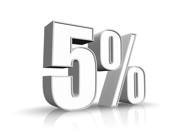 White Five Percent — Stock Photo, Image