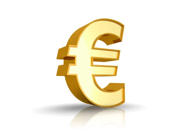 Segno euro oro — Foto Stock