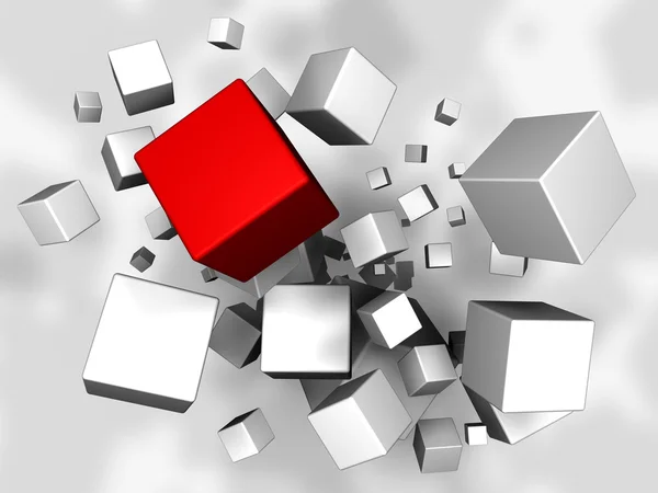 Cubes Explosion — Stock Photo, Image