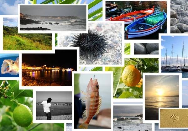 Collage de vacaciones de verano — Foto de Stock