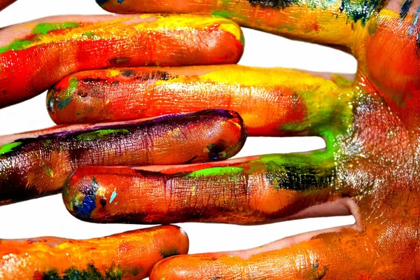 Painting hands — Stock Photo, Image