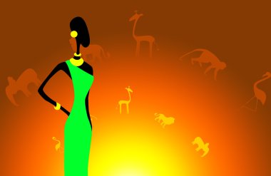 Africans motifs clipart