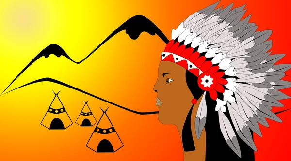 美洲印第安人 — 图库照片