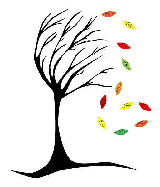 Φθινόπωρο δέντρο — Διανυσματικό Αρχείο