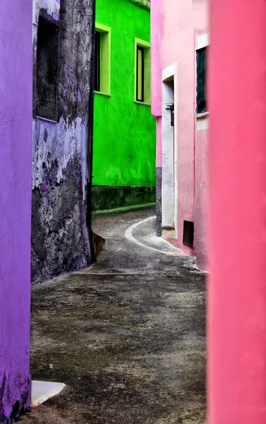 Multi-colored street in Europe — Stock Photo, Image