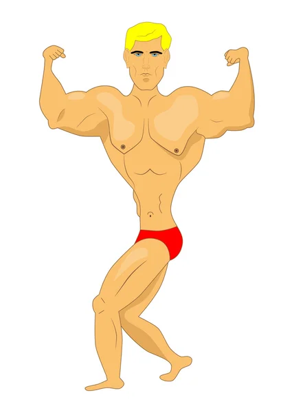 Uomo muscoloso — Vettoriale Stock