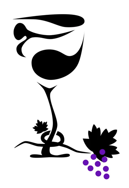 Copa de vino abstracta — Archivo Imágenes Vectoriales