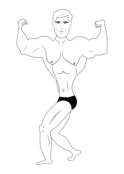 筋肉質の男 — ストックベクタ