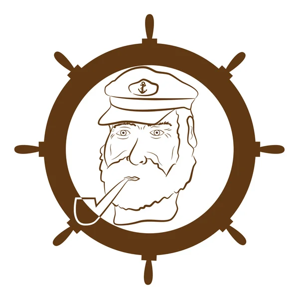 Captain logo — Stock Vector