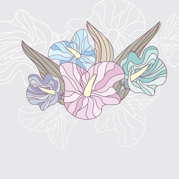 Marco floral lindo — Vector de stock