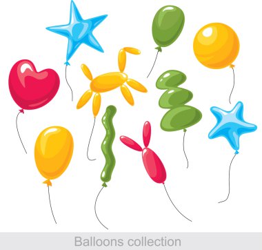 Balloons collection clipart