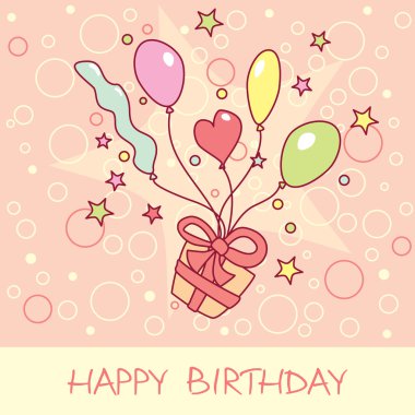 Happy birthday card clipart