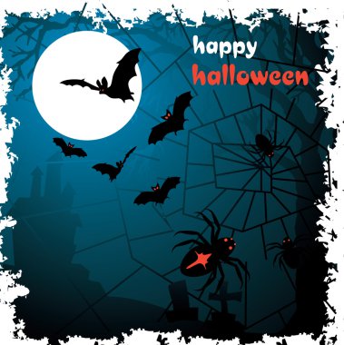 Halloween vector illustration scene clipart