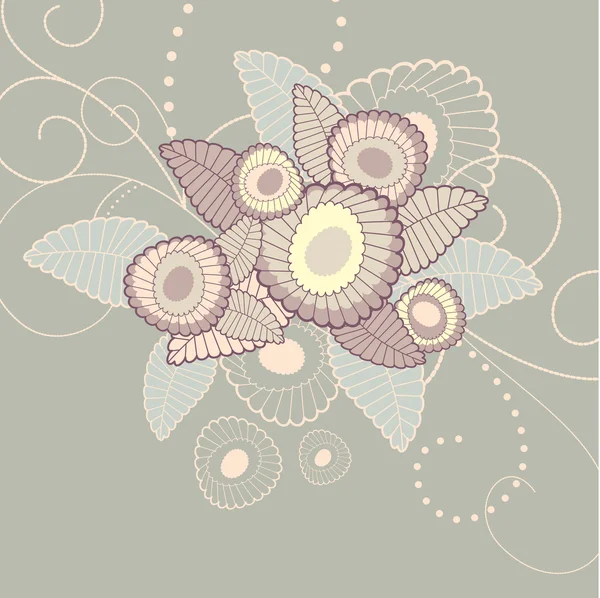 可愛い花の背景 — ストックベクタ
