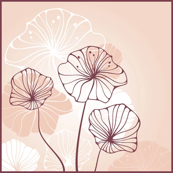 Κάρτα με λουλούδια — Διανυσματικό Αρχείο