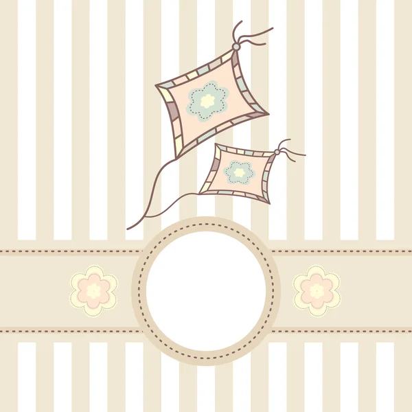 Carte bébé avec cerf-volant — Image vectorielle