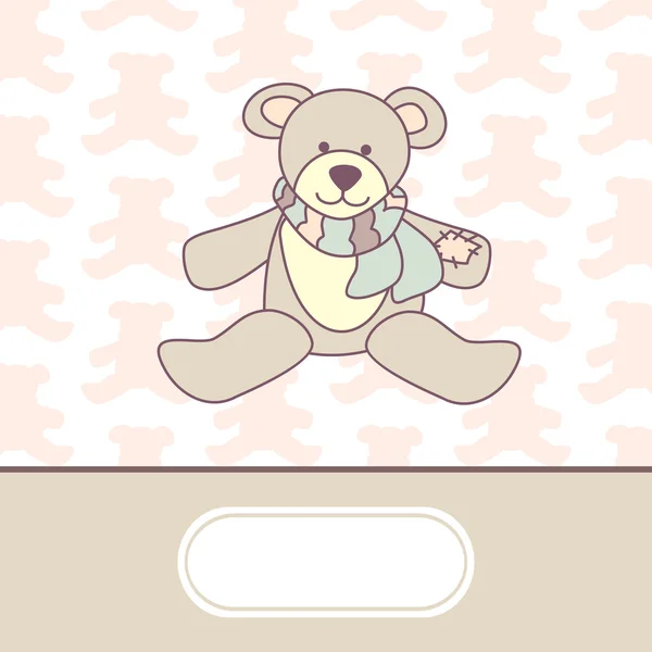 Cute baby arrival card — Stock Vector