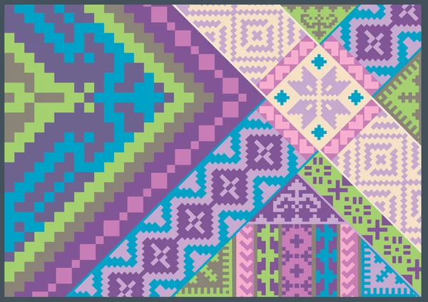 素敵な刺繍パターン — ストックベクタ