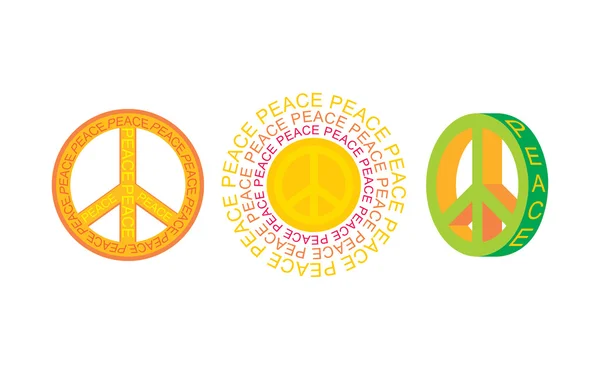 Conjunto de símbolos de paz — Vetor de Stock
