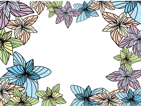 Cadre vectoriel fleur — Image vectorielle