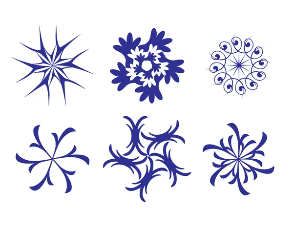 Set of different snowflakes — Stock Vector