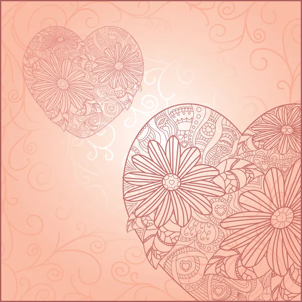 Şirin Sevgililer günü kartı — Stok Vektör