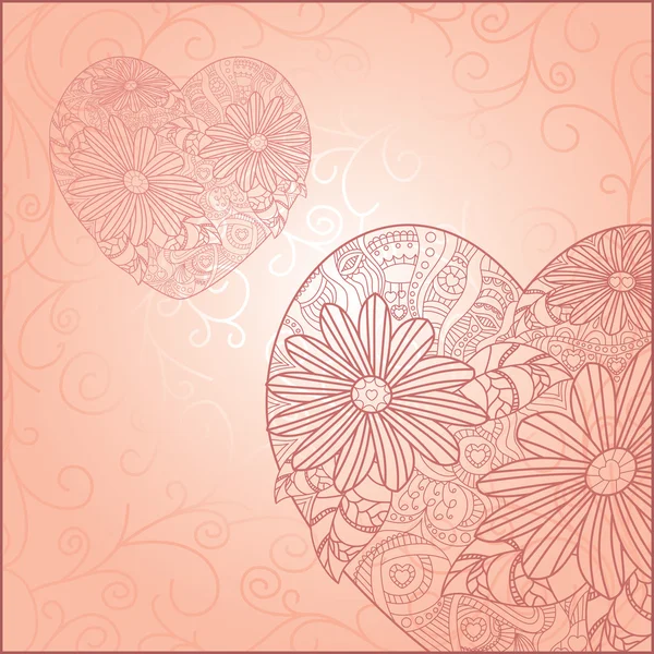 Jolie carte Saint-Valentin — Image vectorielle